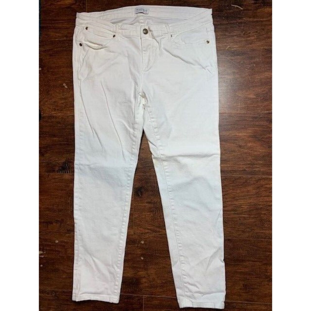 Weekend Andrea Jovine Size 14 Womens Ankle Jeans White Stretch Mid Rise